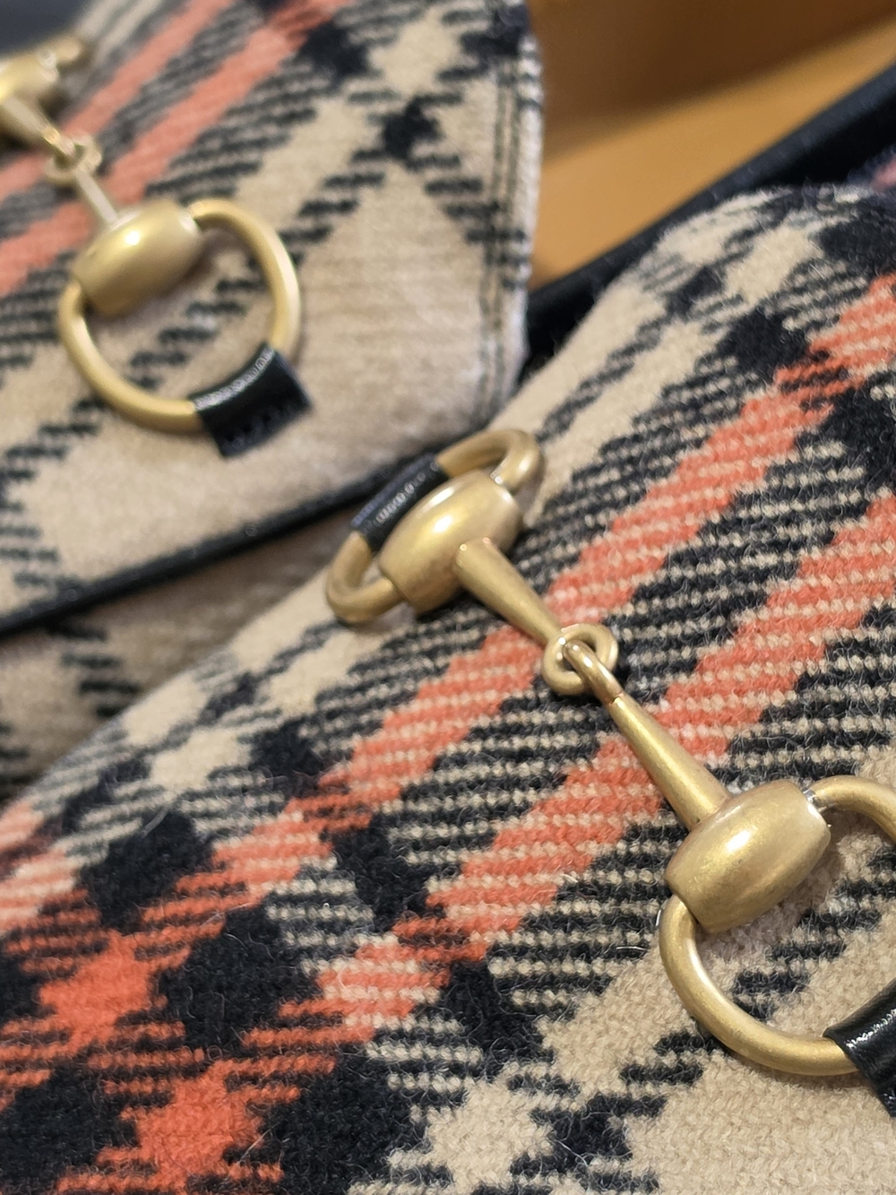 Gucci Jordaan Wool Plaid Loafers, 12 - Picture 4 of 10